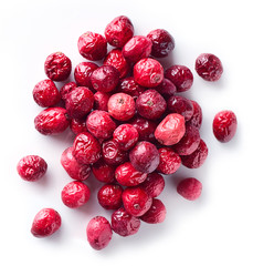 Heap of freeze dried cranberries