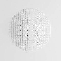 White background with honeycombs. 3d illustration, 3d rendering.