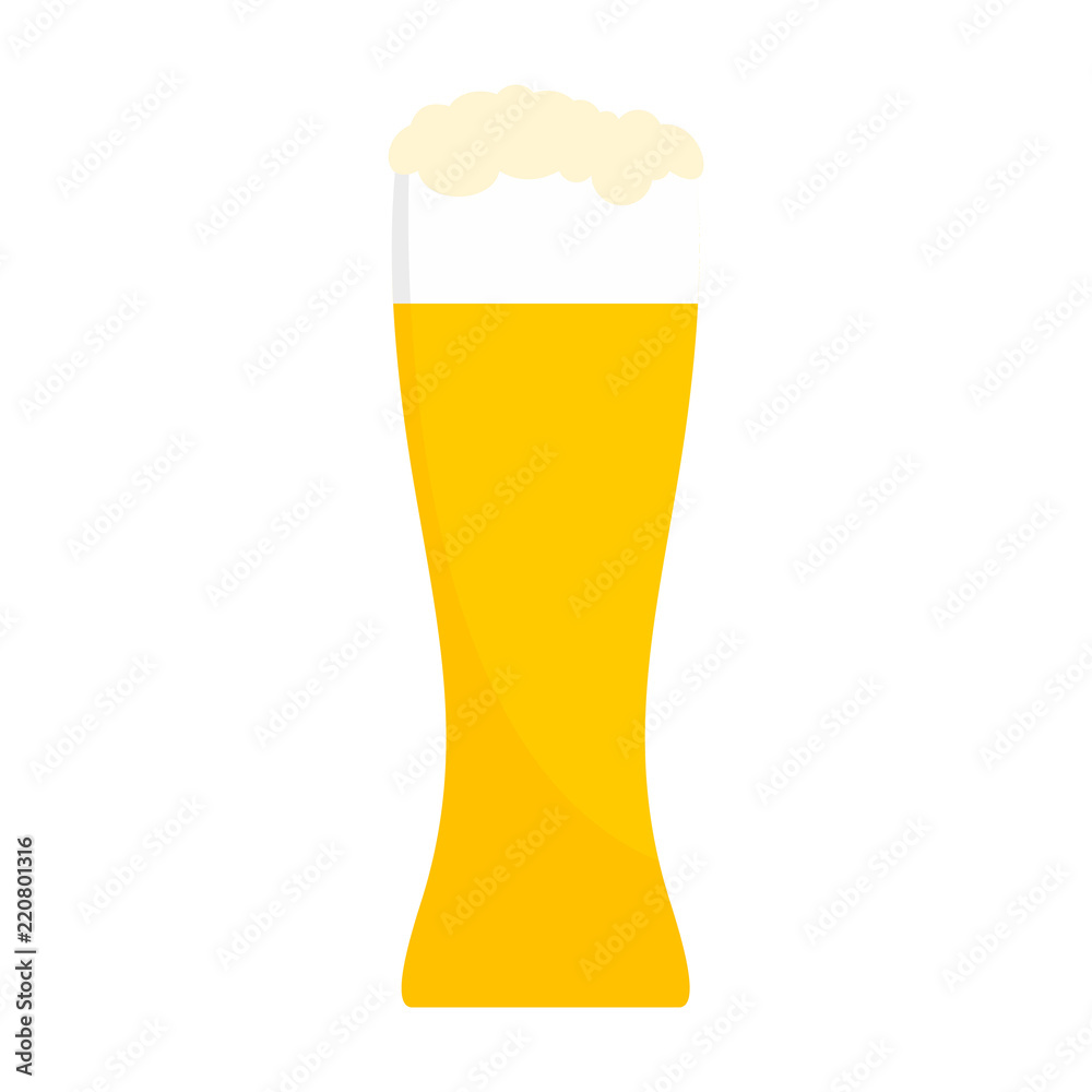 Poster glass of beer icon. flat illustration of glass of beer vector icon for web design