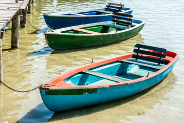 Fototapeta na wymiar old rowboats