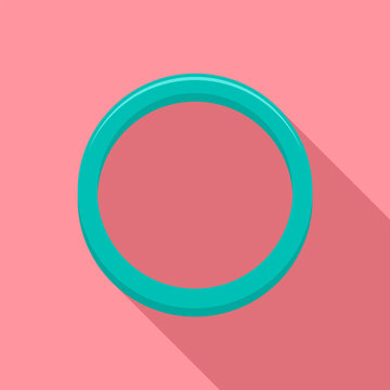 Hormonal ring icon. Flat illustration of hormonal ring vector icon for web design