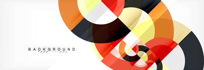 Obraz premium Vector circular geometric abstract background