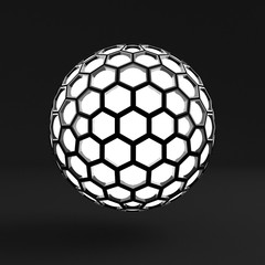 Abstract background, sphere, form. 3d illustration, 3d rendering.