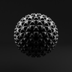 Abstract background, sphere, form. 3d illustration, 3d rendering.