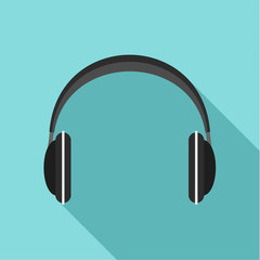 Wireless headphones icon. Flat illustration of wireless headphones vector icon for web design