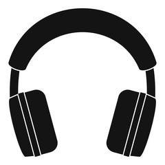 Stereo headphones icon. Simple illustration of stereo headphones vector icon for web design isolated on white background