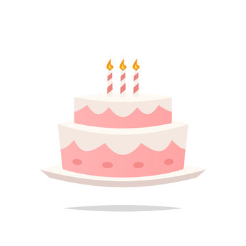 Birthday cake cartoon vector