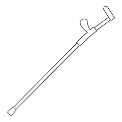 Modern walking stick icon. Outline illustration of modern walking stick vector icon for web design isolated on white background