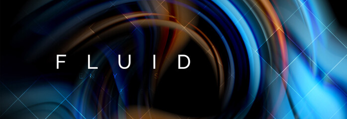 Flowing glowing color motion concept, trendy abstract layout template for business or technology presentation or web brochure cover, wallpaper