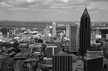 Fototapeta na wymiar Aerial view of Atlanta, Georgia skyscrapers