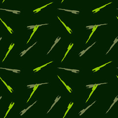 UFO military camouflage seamless pattern in in different shades of green color
