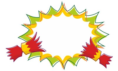 Christmas Cracker Pull with Outline Starburst Background