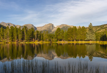 Summer on Sprague Lake in Rocky Mountain national Park
