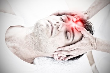 Composite image of highlighted pain