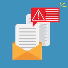 Alert, attention notification. Important reminder. Vector illustration. Error message concept.