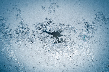 Frosted winter window