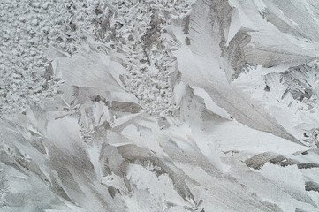 Frosted winter window