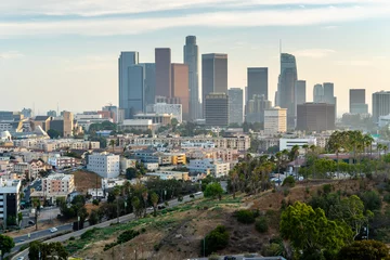 Tuinposter De skyline van het centrum van Los Angeles © blvdone