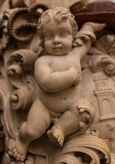 a putto made from sandstone