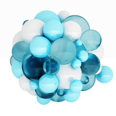 Background with balls. 3d illustration, 3d rendering.