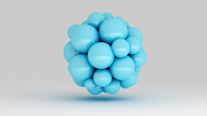 Background with balls. 3d illustration, 3d rendering.