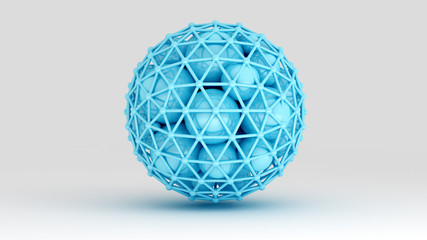 Background with balls. 3d illustration, 3d rendering.