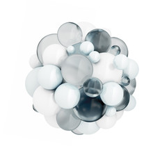 Background with balls. 3d illustration, 3d rendering.