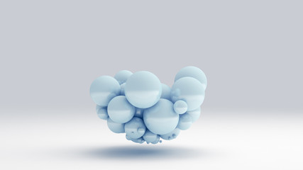 Background with balls. 3d illustration, 3d rendering.