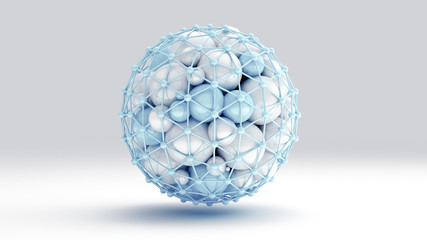 Background with balls. 3d illustration, 3d rendering.