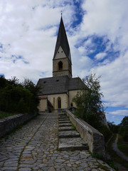 Fototapeta na wymiar Agumser Kirche St. Georg in Prad am Stilfser Joch