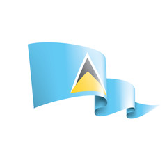 Saint Lucia flag, vector illustration on a white background