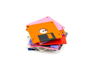 A floppy disk also called a diskette isolated on white background 