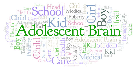 Obraz premium Adolescent Brain word cloud.
