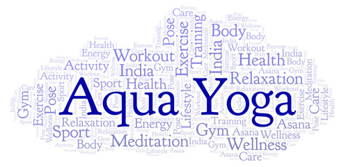 Aqua Yoga word cloud.