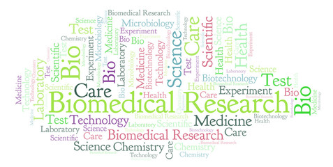 Fototapeta premium Biomedical Research word cloud.
