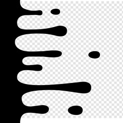 Vector Halftone Transition Abstract Wallpaper Pattern. Seamless Black And White Irregular Rounded Lines Background