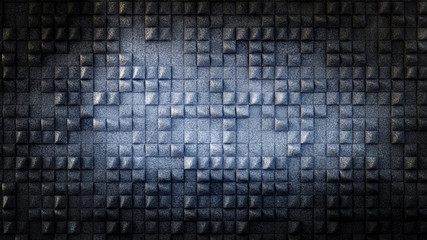 Industrial, stone, texture grunge background with geometry. 3d illustration, 3d rendering.