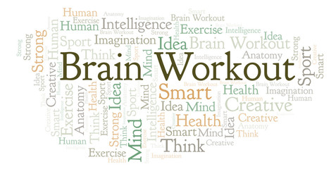 Brain Workout word cloud.