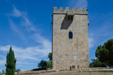 Torre de homenaje del castillo de Pinhel. Distrito de Guarda. Portugal.