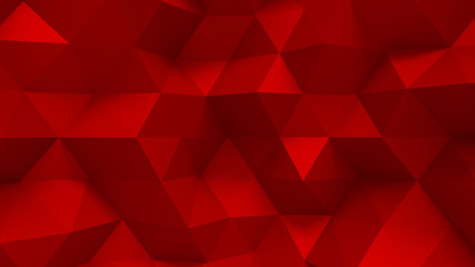 Luxurious elegant red background with triangles and crystals. 3d illustration, 3d rendering.