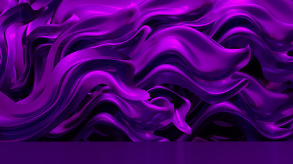 Luxury background with purple drapery fabric. 3d illustration, 3d rendering.