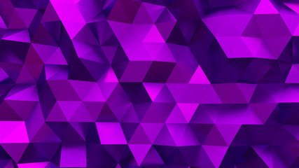 Obraz premium Elegant purple background with triangles and crystals. 3d illustration, 3d rendering.