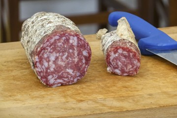 tasty local salami