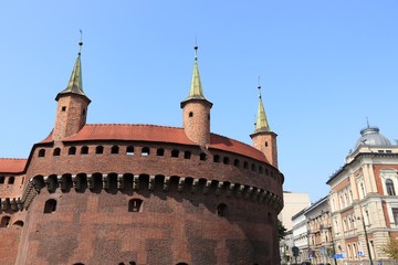 Fototapeta na wymiar Barbican in Krakow
