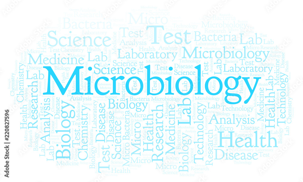 Wall mural microbiology word cloud.