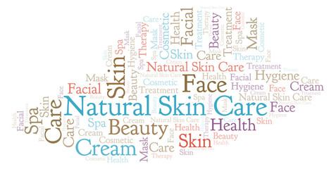 Obraz premium Natural Skin Care word cloud.