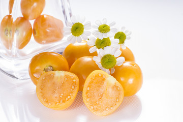 cape gooseberry fruit, uvilla on white background
