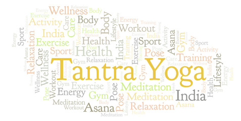 Fototapeta na wymiar Tantra Yoga word cloud.
