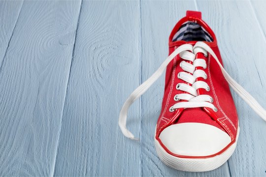 Red Sport Shoe Isolated On White