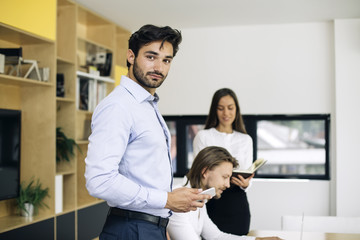 Young busimesspeople working in modern office